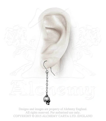 серьги alchemy gothic (алхимия готик) e364 deadskull