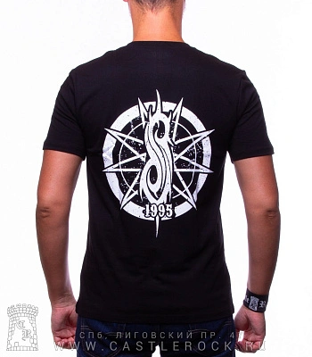 футболка slipknot "des moines. iowa 1995" (ч/б)