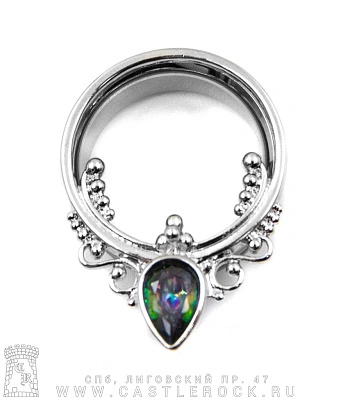 Тоннель Сталь Тонкостенный Кружево (страз) 22 мм