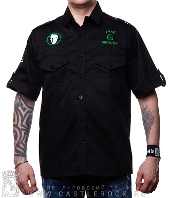 рубашка с коротким рукавом type o negative (вышивка)