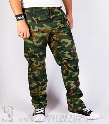 брюки милитари woodland (камуфляж, светлые)