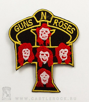 нашивка термо guns'n'roses (крест, вышивка)