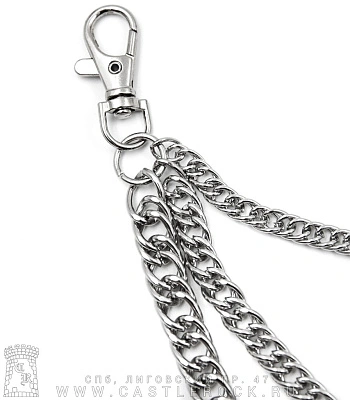 тройная цепь с карабином №13 (плетение панцирное)