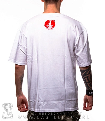 футболка панда дэдпул pandapool (белая, оверсайз, светится)