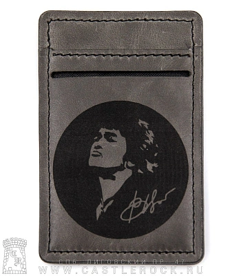 кардхолдер с гравировкой кино в. цой (ручная работа)