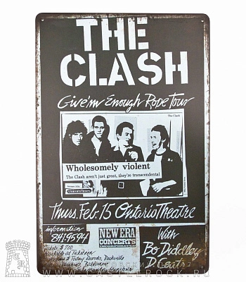 табличка clash "give 'em enough rope tour"