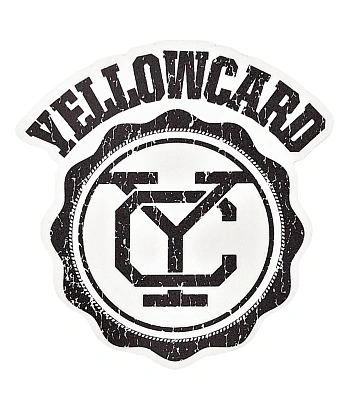 наклейка виниловая yellowcard (лого, ч/б)