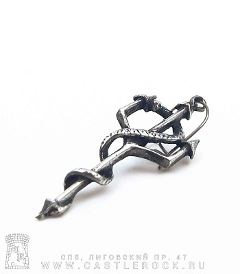 серьга alchemy gothic (алхимия готик) e254 devil's fork