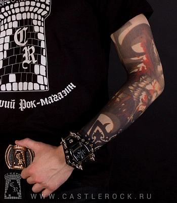 тату рукав волк в крови