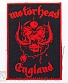 нашивка motorhead "england" (принт красный)