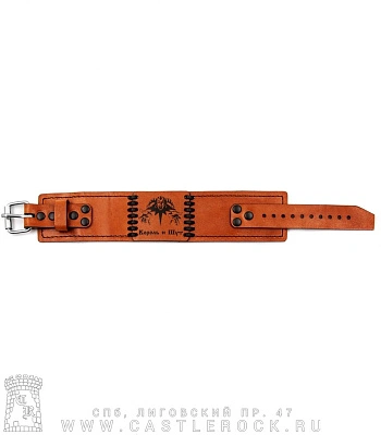 браслет кожаный с гравировкой король и шут