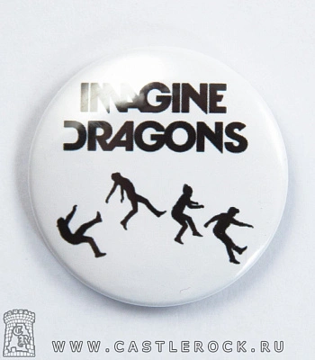 значок imagine dragons (ч/б)
