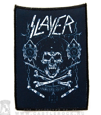нашивка slayer (череп и кости)