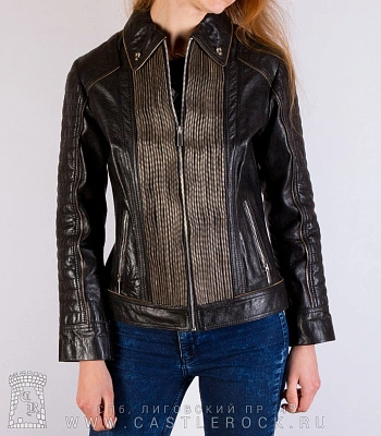 мото-куртка женская new rock с молниями