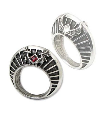 кольцо alchemy gothic (алхимия готик) r163 heaven and hell-nimbus ring