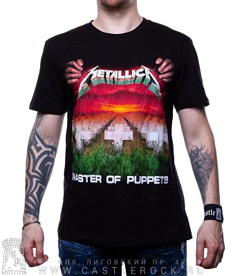 футболка metallica "master of puppets" (принт яркий)