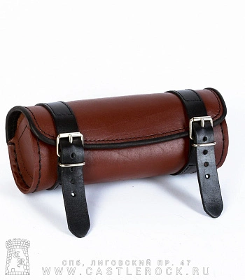 кофр для мотоцикла на ремнях (коричневый, малый)