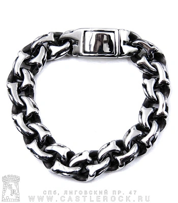 браслет стальной цепь панцирная (особая, 15 мм)