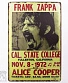 табличка frank zappa "cal state college nov. 8-1972"