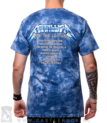 футболка metallica "ride the lightning" (варенка, синяя)