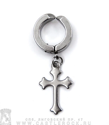 клипса шарнирная с подвеской крест боттонни (сечение прямоугольное)