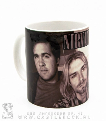 кружка nirvana (группа, сепия)