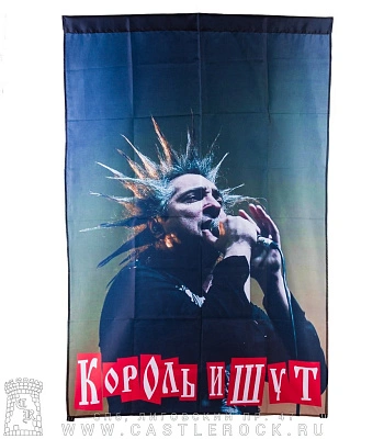 флаг король и шут горшок (с микрофоном, фон зеленый)