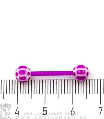 Штанга Биофлекс с Акриловыми Шариками Полосы (фиолетовая) 1,6 х 14-15 х 6/6