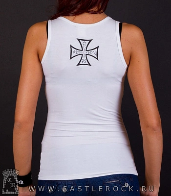 майка addiction мотоцикл "absolute monarchy" (белая)