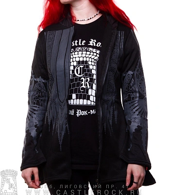 мантия черная с готическим принтом