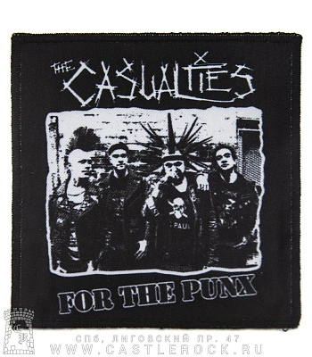 нашивка casualties "for the punx" (группа, вектор)