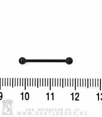 Микроштанга Сталь Черная с Шариками 1,2 х 16 х 3/3