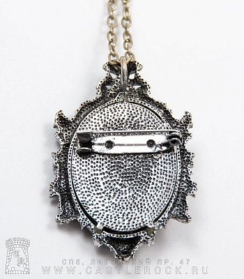 подвес-брошь restyle pol28 птичья клетка (ч/б, камея)