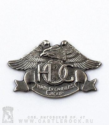 значок цанга harley-davidson "harley owners group" (орел)