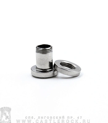 Плаг Сталь с Камнем Звезда (прозрачным) 6 мм