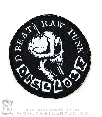 нашивка disclose "d-beat raw punk" (круглая)