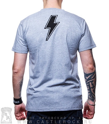 футболка ac/dc "back in black" (серая)