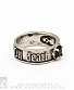 кольцо с камнем черным "till death do us part"