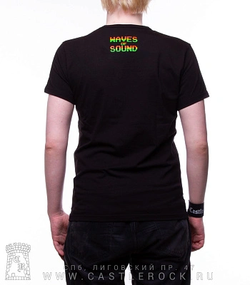 футболка наушники "waves of sound" (светится)