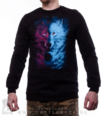 свитшот волк космический (светится)
