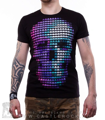 футболка череп арканоид (светится)