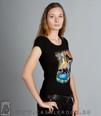 женская футболка in flames "a sense of purpose"