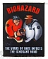 нашивка biohazard "the virus of hate infects the ignorant mind"
