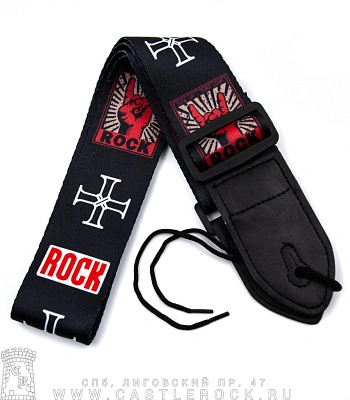 ремень для гитары коза "rock"