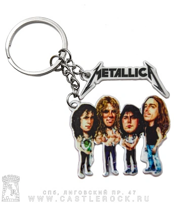 брелок металлический metallica (двойной)