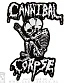 нашивка на спину cannibal corpse "butchered at birth" (скелет ч/б, вышивка)