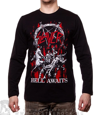 футболка slayer "hell awaits" д/р