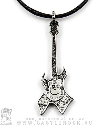 подвес joker гитара warlock "heavy metal" эмаль (фиолетовая)