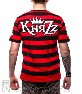 футболка княzz череп 13 (черно-красная)
