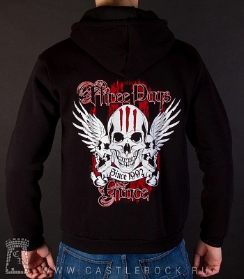 балахон на молнии three days grace "since 1992"